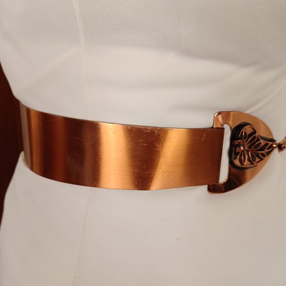Midcentury Vintage Copper Waist Belt, 27 - 32", Renoir-Style - Picture 10 of 13